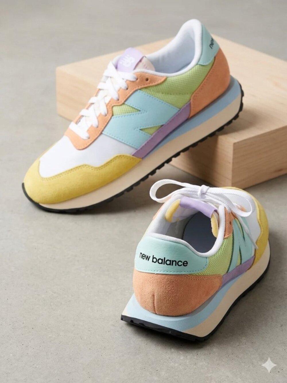 New Balance woman Pastel Multi-Color Sneakers - Yellow Blue Peach Mint Lavender